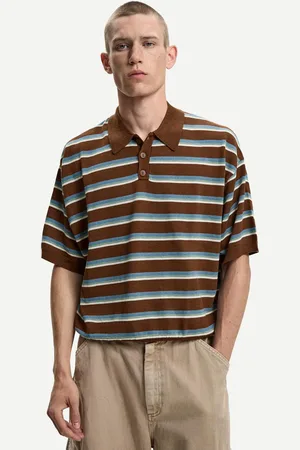 Bershka Koszulka Polo W Paski Mężczyzna Xs