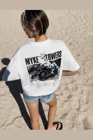 Bershka Koszulka Z Krótkim Rękawem I Nadrukiem Myke Towers