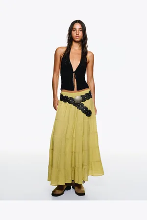 Bershka Spódnica Maxi W Stylu Boho