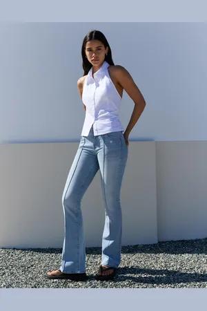 Bershka Jeansy Bootcut Z Niskim Stanem