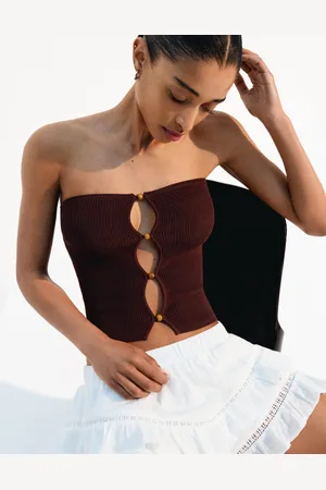 Bershka Top Bandeau Z Wycięciami