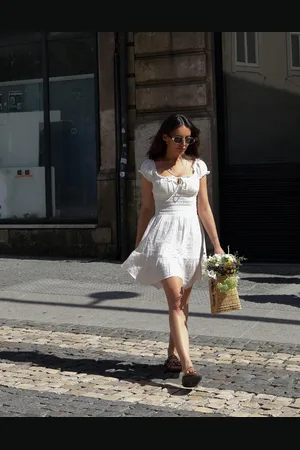 Bershka Sukienka Mini W Rustykalnym Stylu Z Fakturą