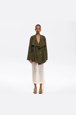 Bimba y Lola Kurtka kopertowa lejąca ciemny khaki