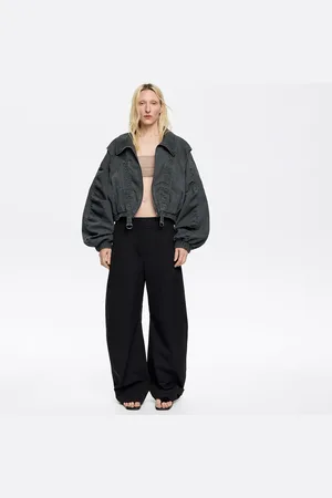 Bimba y Lola Kurtka marszczenie oversize czarna