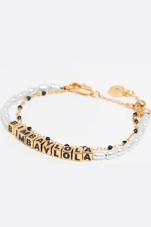 Bimba y Lola Bransoletka logo Kostka czarna