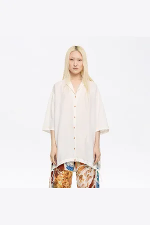 Bimba y Lola Koszula len oversize kość słoniowa