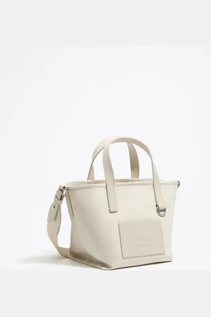 Bimba y Lola Torba shopper mini biało-szara