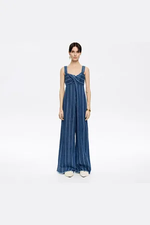 Bimba y Lola Kombinezon denim paski niebieski