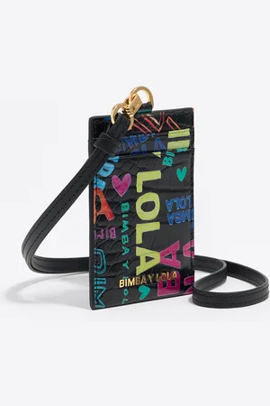 Bimba y Lola Etui na karty tłoczony wzór krokodyla BIMBA logo czarne