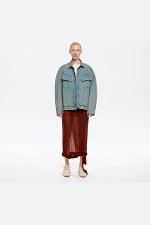 Bimba y Lola Kurtka denim kamyczki jasnoniebieska