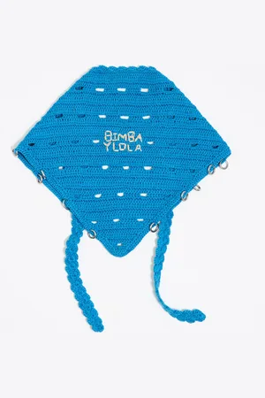 Bimba y Lola Bandana dzianina szydełkowa niebieska
