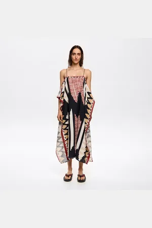 Bimba y Lola Czarna sukienka z chusty Ikat