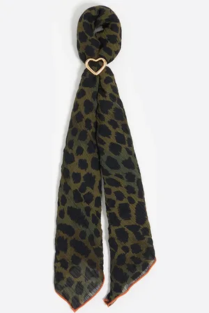 Bimba y Lola Charm chustka w panterkę khaki