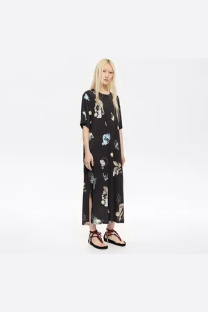 Bimba y Lola Sukienka T-shirtowa długa Kameleon antracyt