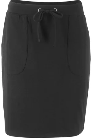 bonprix Kobieta Spódnice z Kieszeniami - Spódnica ze stretchem i wiązanym paskiem