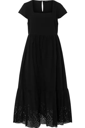 bonprix Kobieta Sukienki Midi - Sukienka midi z ażurowym haftem