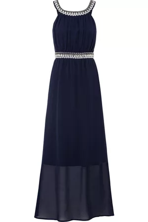 bonprix Kobieta Sukienki Maxi - Długa sukienka z aplikacją ze sztrasów z poliestru z recyklingu