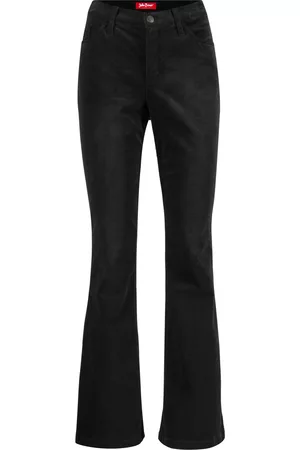 bonprix Kobieta Spodnie Szerokie Nogawki - Spodnie sztruksowe ze stretchem FLARED