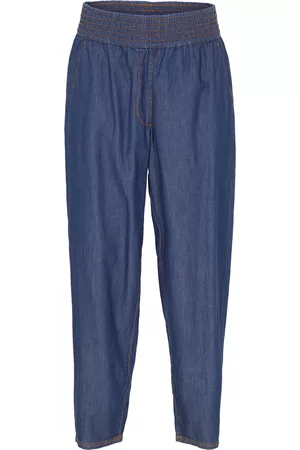 bonprix Kobieta Z Gumką - Dżinsy z gumką w talii, z lekkiego denimu