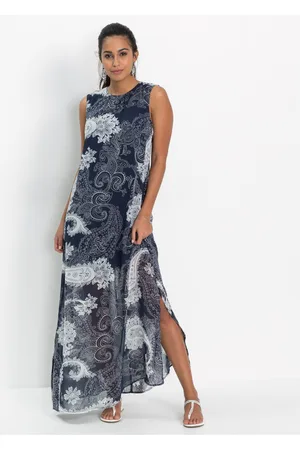 bonprix Letnia sukienka maxi szyfonowa