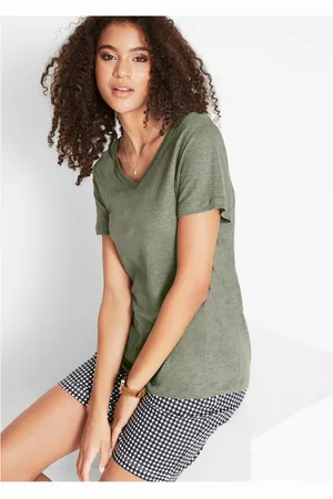bonprix Luźniejszy shirt lniany