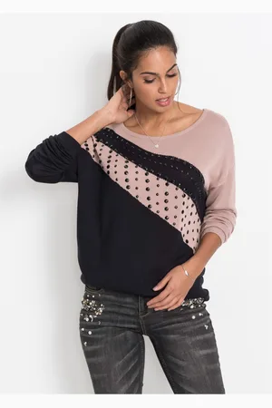 bonprix Sweter oversize z aplikacją