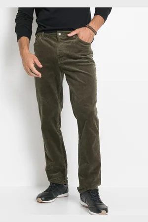 bonprix Spodnie sztruksowe ze stretchem Regular Fit, w wygodnym fasonie