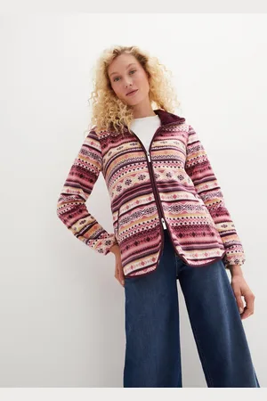 bonprix Bluza rozpinana z polaru w norweski wzór, z kapturem