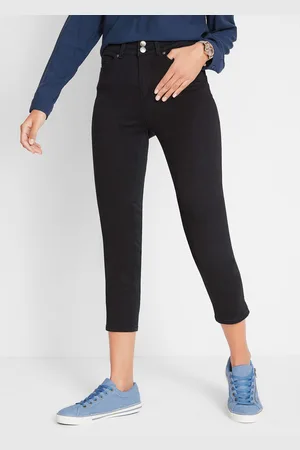 bonprix Dżinsy Slim Fit, mid waist, z wygodnym paskiem