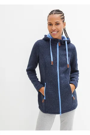 bonprix Bluza rozpinana z polaru, z kapturem
