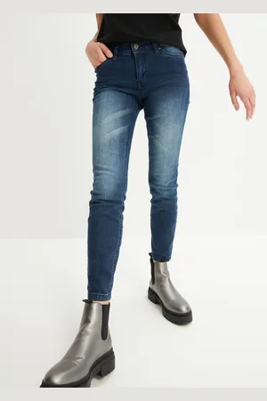 bonprix Dżinsy Super SKINNY, krótsze nogawki