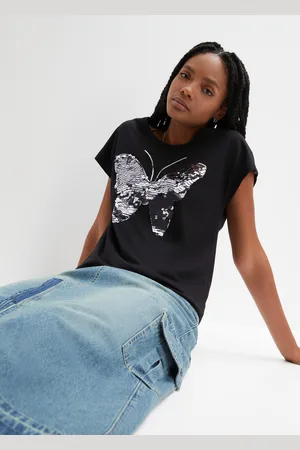 bonprix Shirt z cekinami