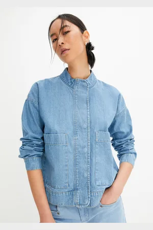 bonprix Kurtka dżinsowa bojówka oversized