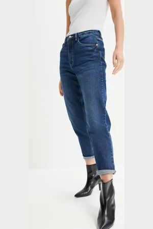 bonprix Dżinsy Mom, High waist, low stretch, cropped