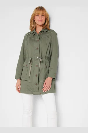 bonprix Parka bawełniana w militarnym stylu, dł. midi
