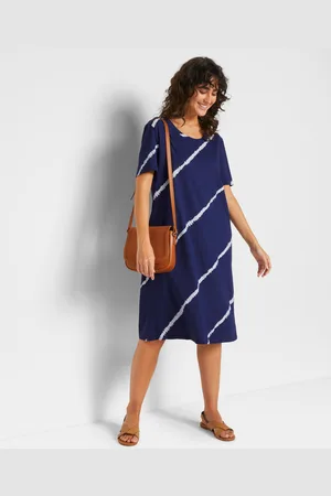 bonprix Sukienka shirtowa z kieszeniami, fason o linii litery A, w długości do kolan, z bawełny organicznej