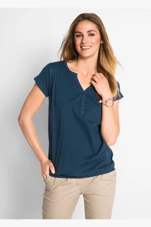 bonprix Shirt bawełniany, krótki rękaw