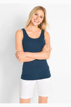 bonprix Tank top ze stretchem (2 szt. w opak.)