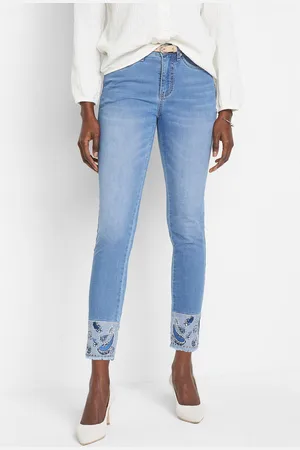 bonprix Dżinsy Slim mid waist, ze stretchem