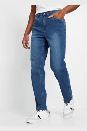 bonprix "Dżinsy ""power-stretch""T-400, w wygodnym fasonie, Classic Fit Tapered"