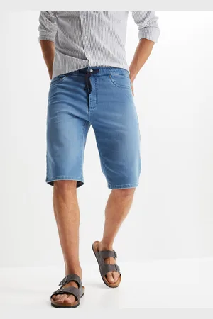 bonprix Bermudy dresowe w optyce dżinsowych, w wygodnym fasonie, Regular Fit