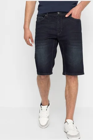 bonprix Bermudy dżinsowe ze stretchem i wzmocnionym krokiem, Regular Fit
