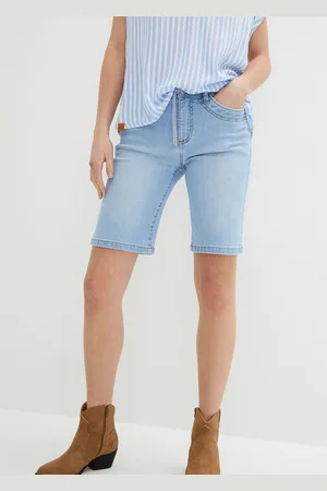 bonprix Bermudy dżinsowe Slim Fit mid waist