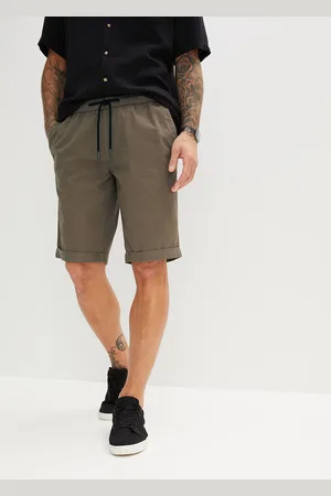 bonprix Bermudy z gumką w talii, z czystej bawełny, Regular Fit