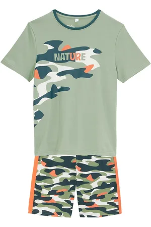bonprix T-shirt i spodenki z czystej bawełny (zestaw, 2 cz.)