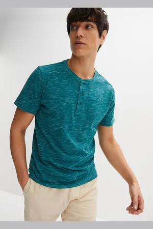 bonprix Shirt z dekoltem henley, krótki rękaw (2 szt.)