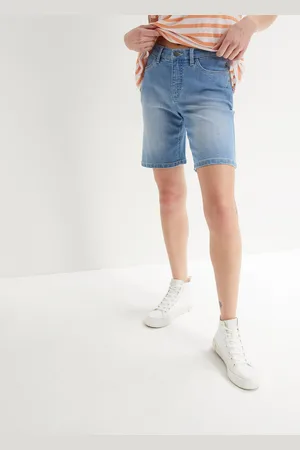 bonprix Bermudy dżinsowe Straight, mid waist