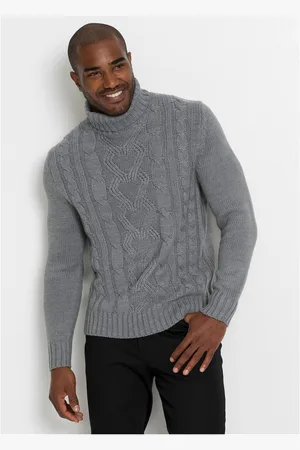 bonprix Sweter z golfem, w warkocze