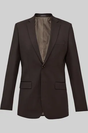 Borgio Marynarka do zestawu gualdo brąz slim fit