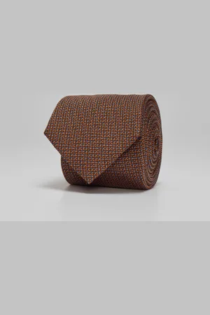 Borgio Krawat seta&cotone 73 brąz